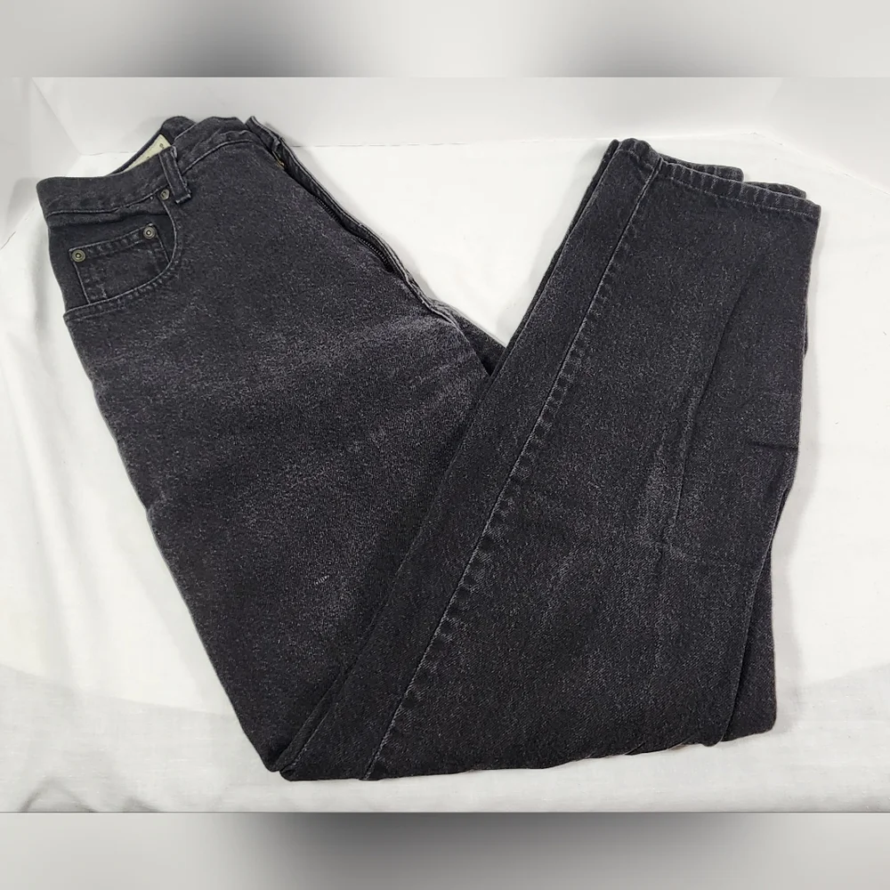 VINTAGE 90s EDDIE BAUER OUTDOORS WOMEN'S JEANS, SIZE 12, BLACK